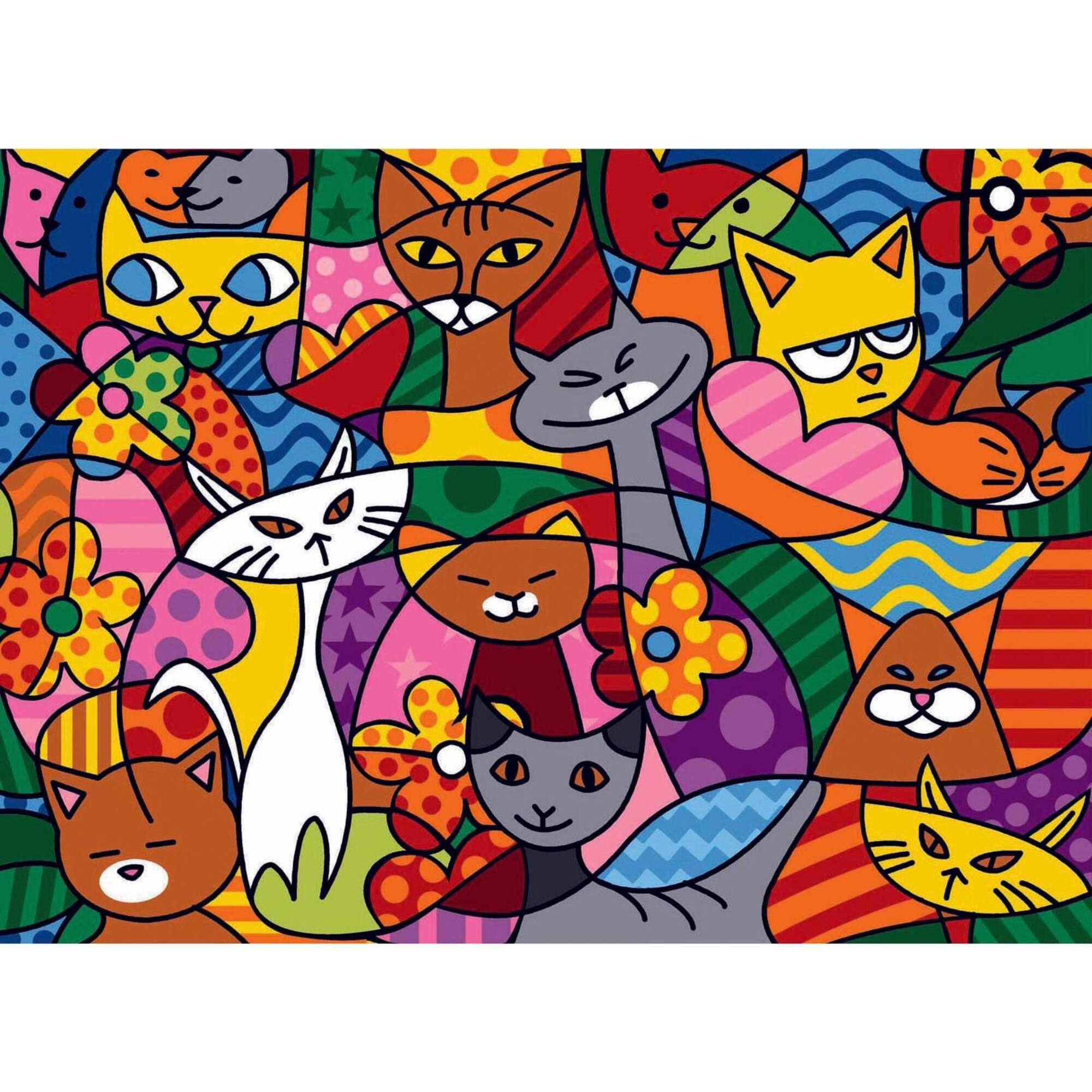 Gobelin Color Cats Printed Tapestry Needlepoint Canvas